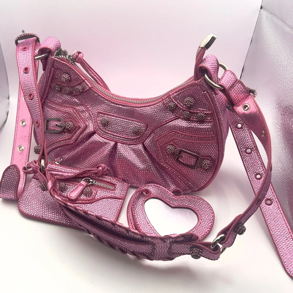 PINK EMBELLISHED BAG - Picture 7 of 8